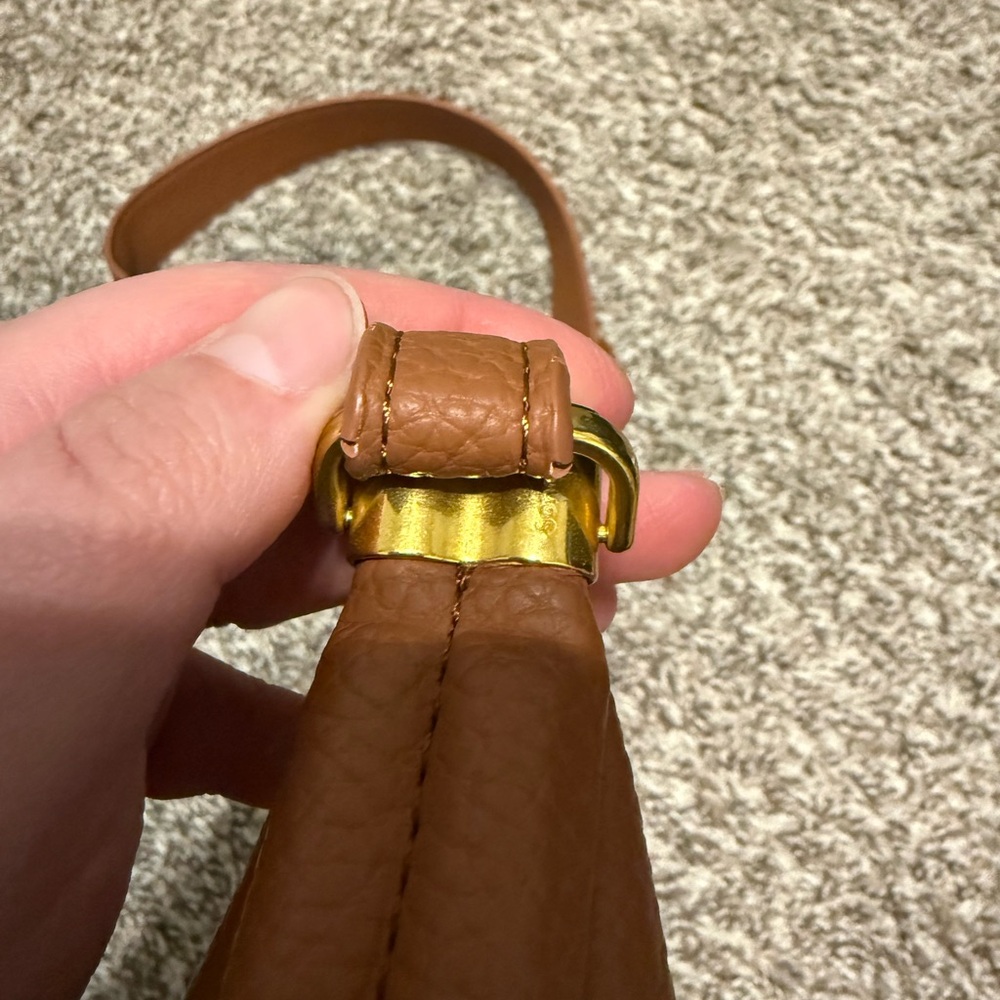 Songmont Tan Leather Shoulder Bag - Picture 3 of 4